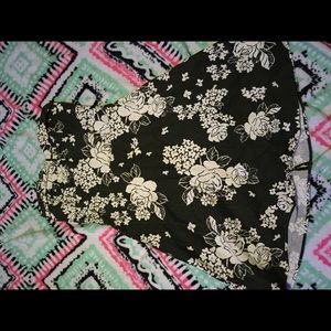 Black and white flower dress